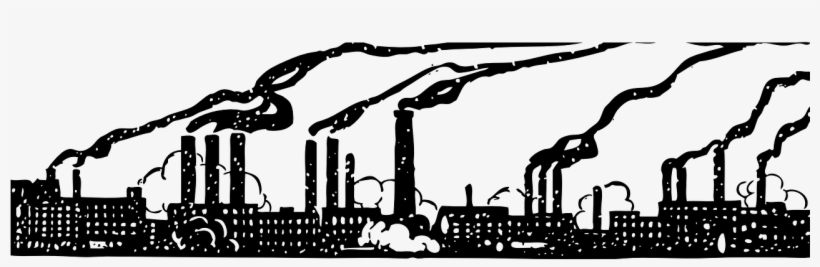 Stacks - Air Pollution Black And White, transparent png #5713179