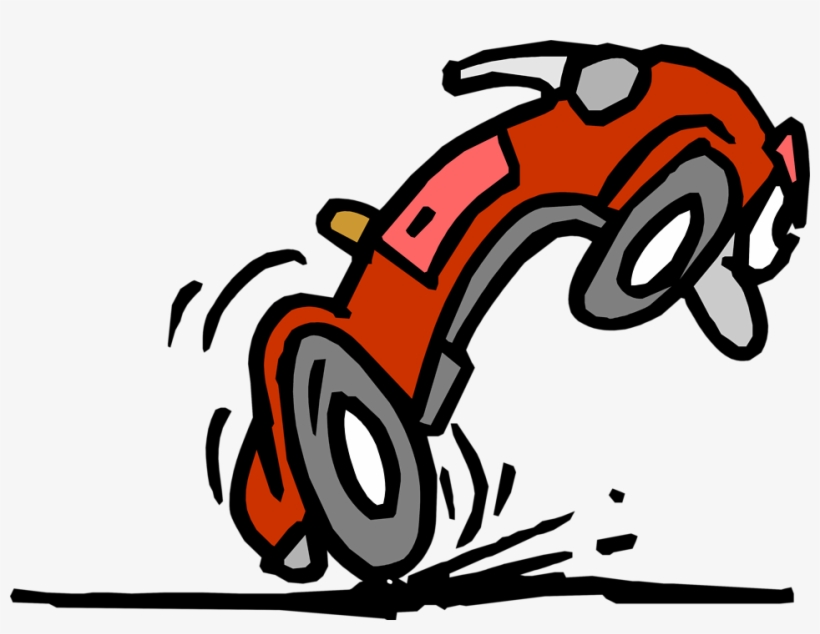 Cartoon Car Accident Pictures - Car Stopping Clipart, transparent png #5713226