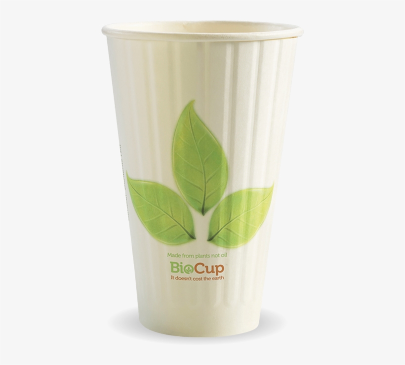 16oz Coffee Cup Double Wall Bio Leaf - Leaf, transparent png #5713881