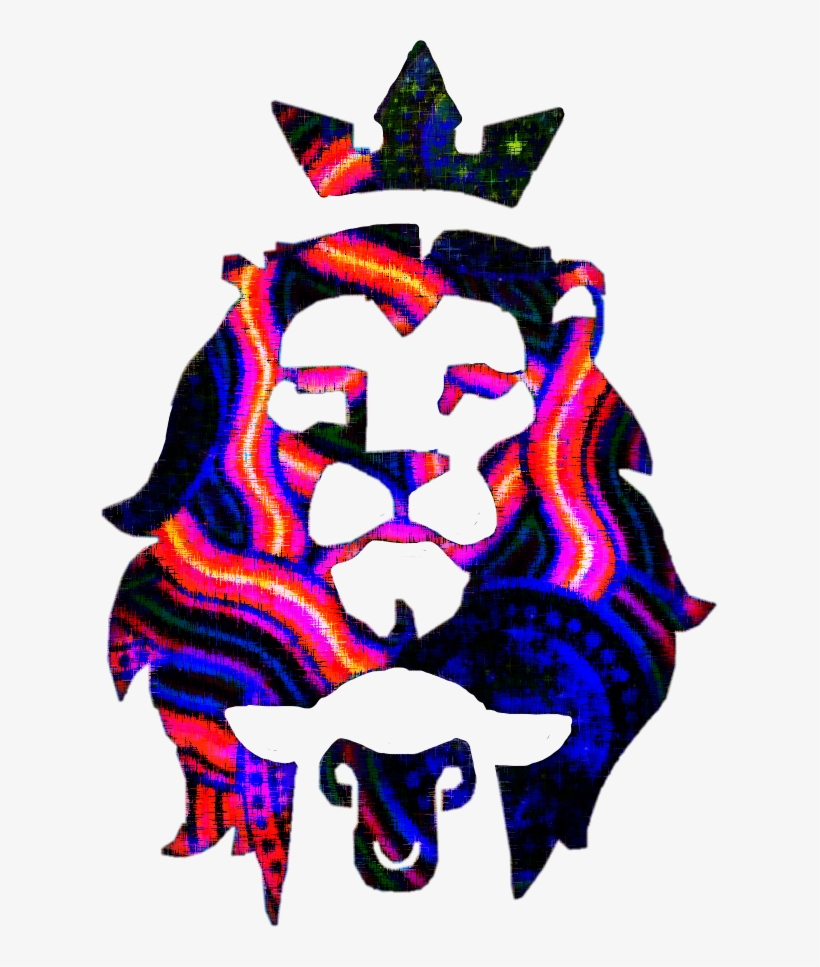 #lionking #lion #lamb #lionandlamb #king #rainbowlion - Lion And Lamb Silhouette, transparent png #5714671