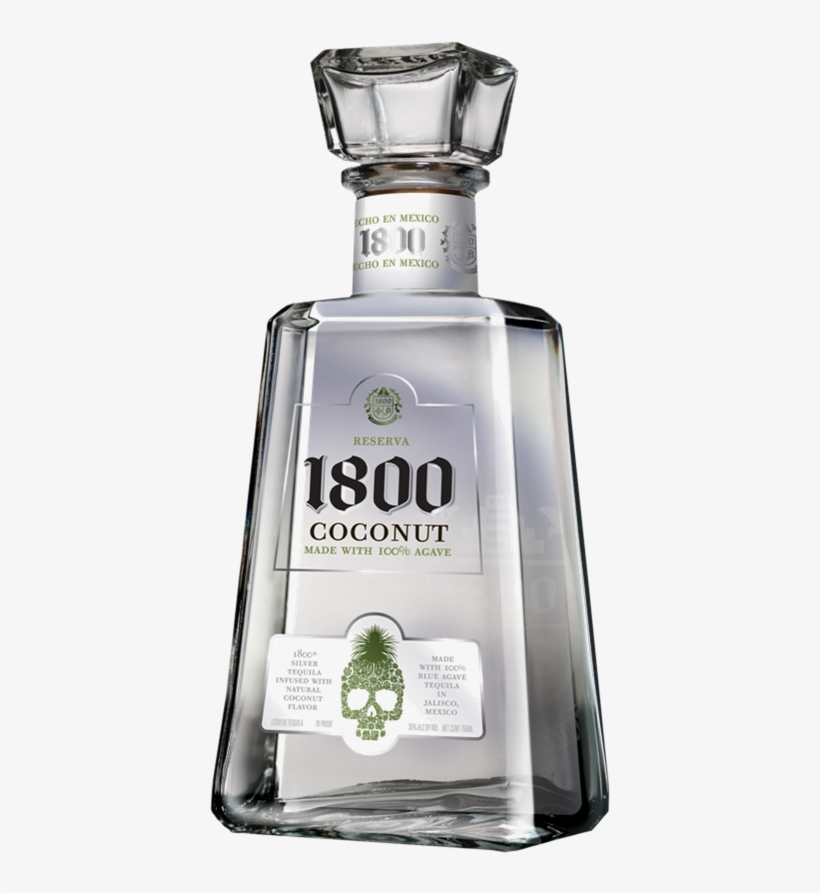 1800 Bottle Shot - 1800 Coconut Tequila Review, transparent png #5714673