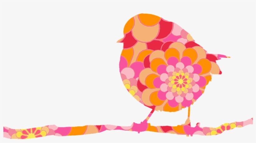 Bird, Robin, On Branch, Flower-power, Floral Design - Unruled Composition Notebook 8" X 10". 120 Pages. Floral, transparent png #5715586