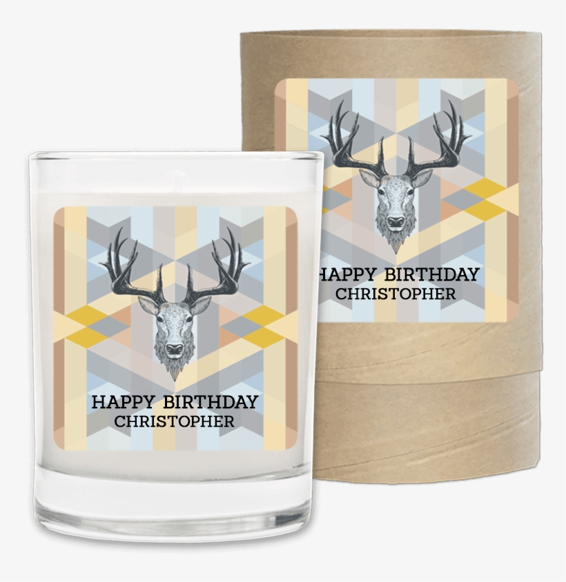 Happy Birthday Rustic Deer - Oh Deer Tea Towel By Onebellacasa, White, transparent png #5716435