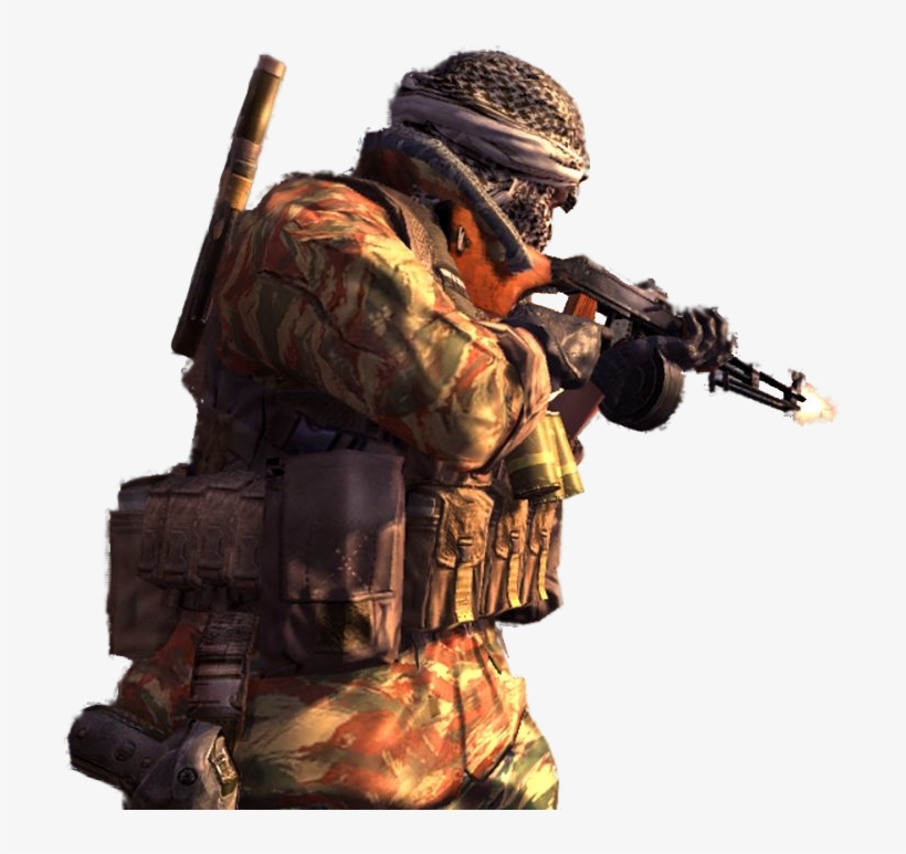 Terrorist Firing Evo Evolutionary - Call Of Duty Modern Warfare, transparent png #5716601