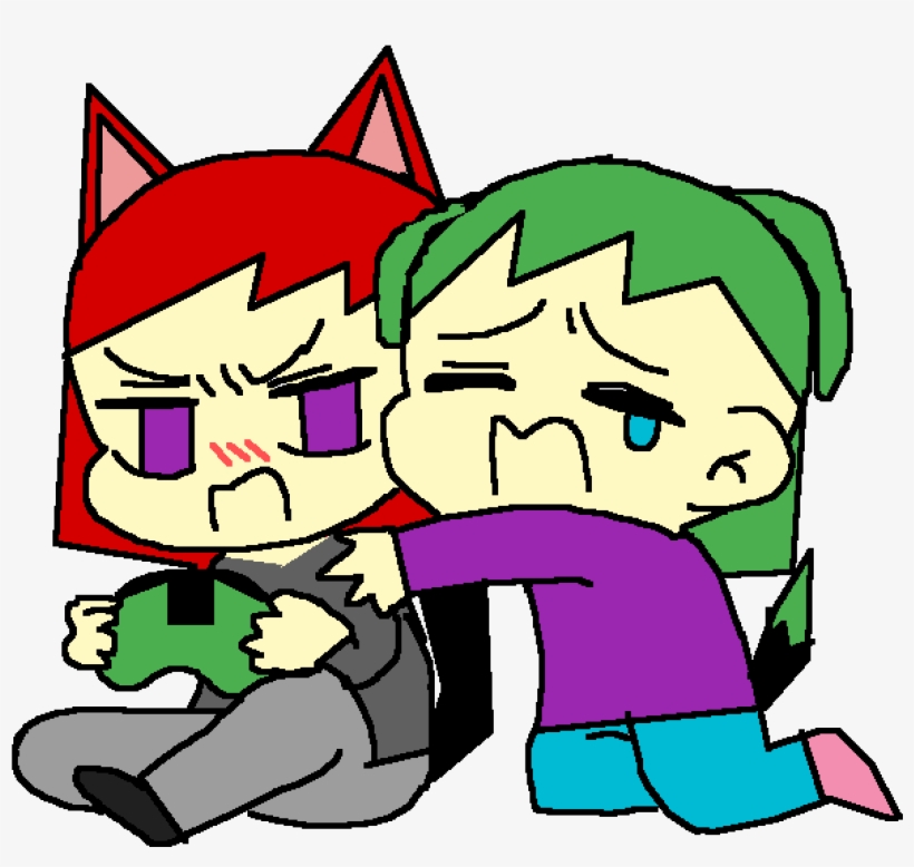 Female Anime Couple - Cartoon, transparent png #5718345