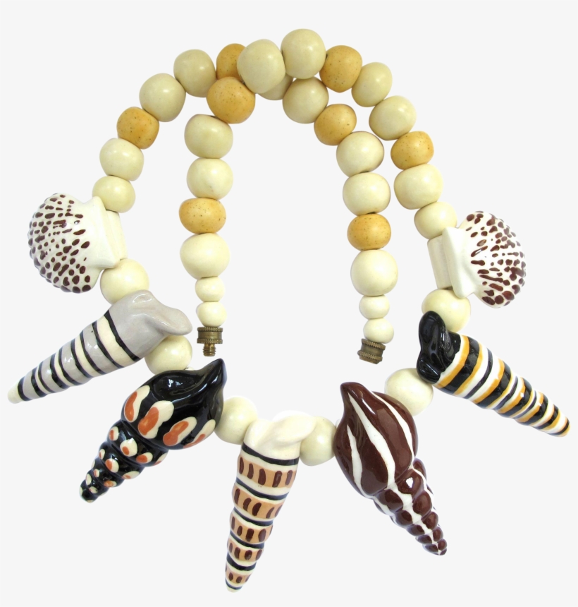 Flying Colors Ceramic Sea Shells Necklace - Bead, transparent png #5718703
