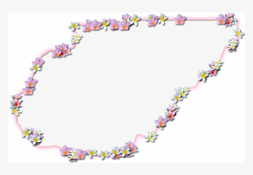 A Map Of Union With A Coral Color Glow Border And Pink - Floral Design, transparent png #5719051