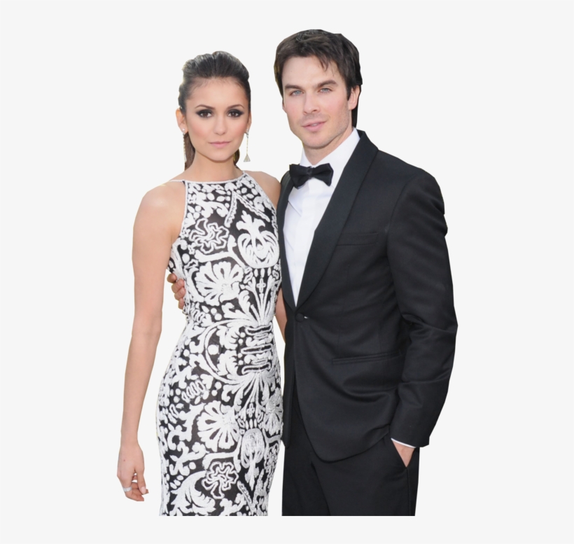 Fotos Em Png Damon Salvatore (ian Somerhalder) E Elena - Nina Dobrev, transparent png #5719238