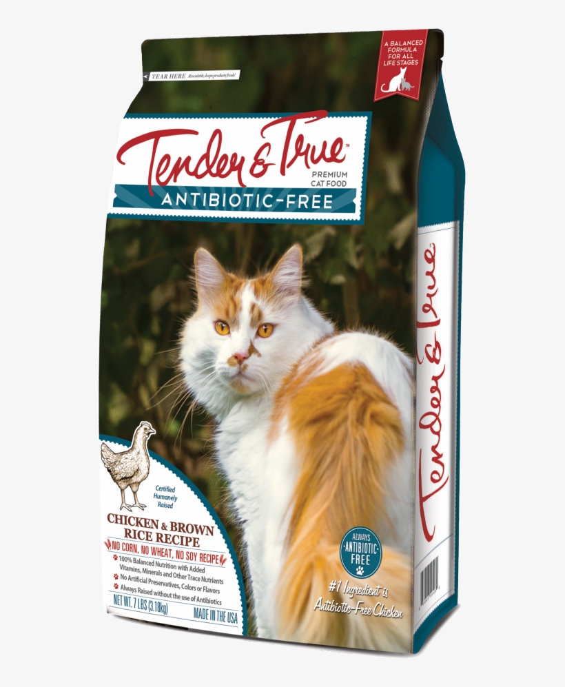 Tender & True Antibiotic-free Chicken And Brown Rice - Tender And True Cat Food, transparent png #5720508