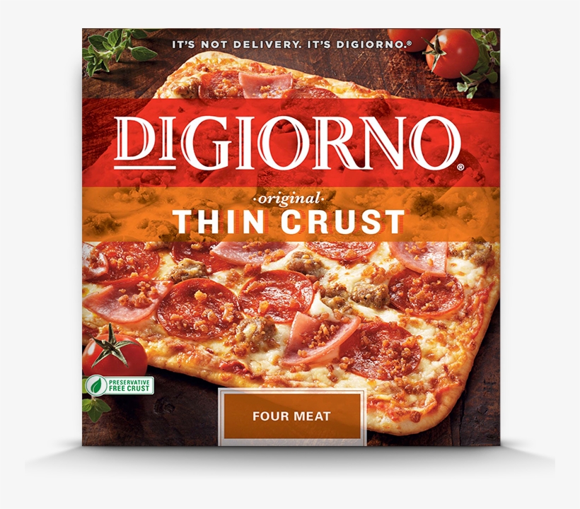 Classic Thin Crust - Digiorno Thin Crust Four Meat, transparent png #5720963