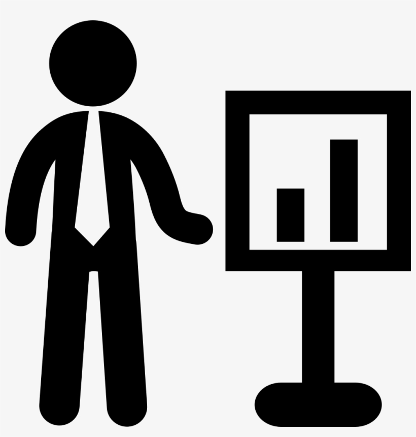 Businessman With A Graphic On A Whiteboard Comments - Businessman Graphic, transparent png #5721592