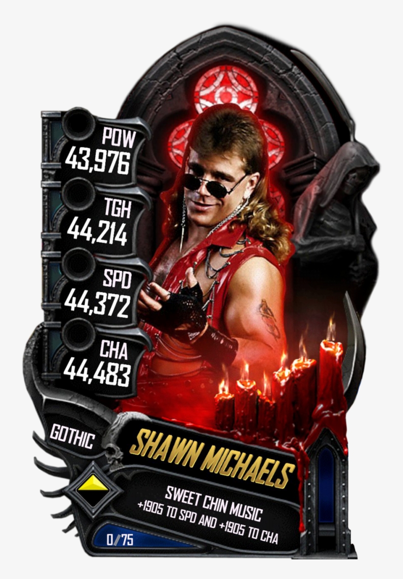 Shawnmichaels S5 22 Gothic - Wwe Supercard, transparent png #5722392