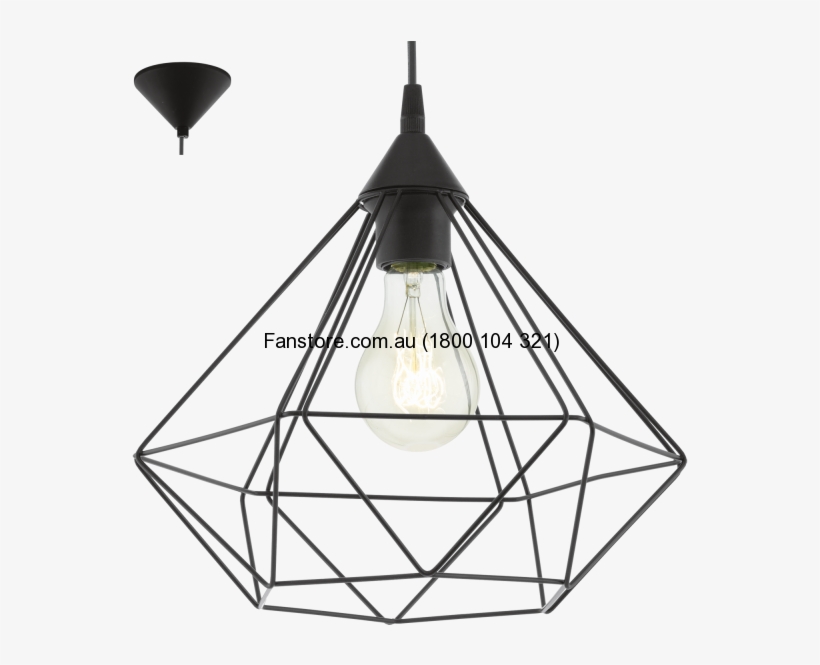 Tarbes Black Pendant Large Tarbes Pendant Black - Eglo 94188 | Pendant Light Fitting | Tarbes, transparent png #5722809