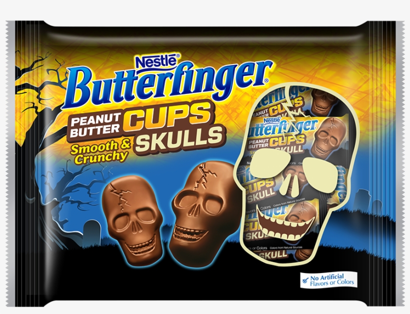 Best New Halloween Candy - Butterfinger Peanut Butter Cup Skulls 10.8 Oz. Bag, transparent png #5724201