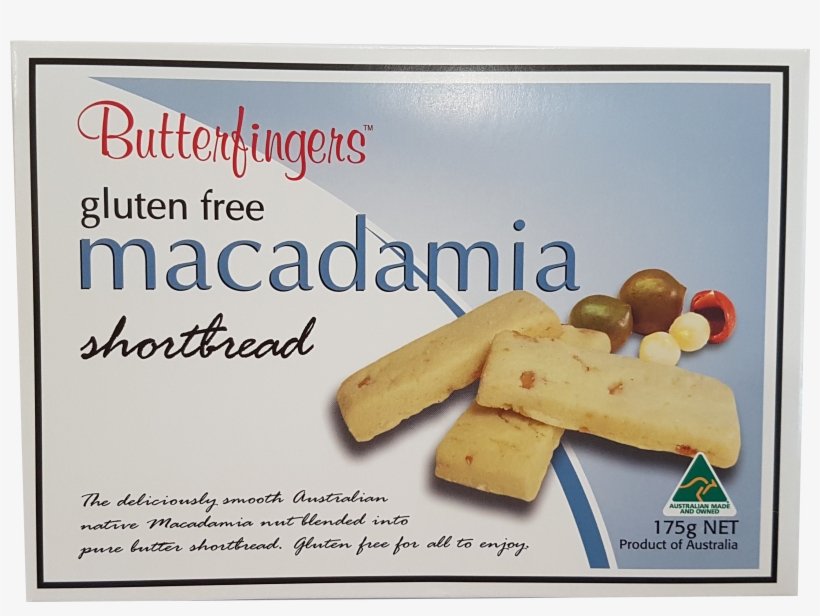 Butterfingers Gluten Free Shortbread Macadamia 175g, transparent png #5724405