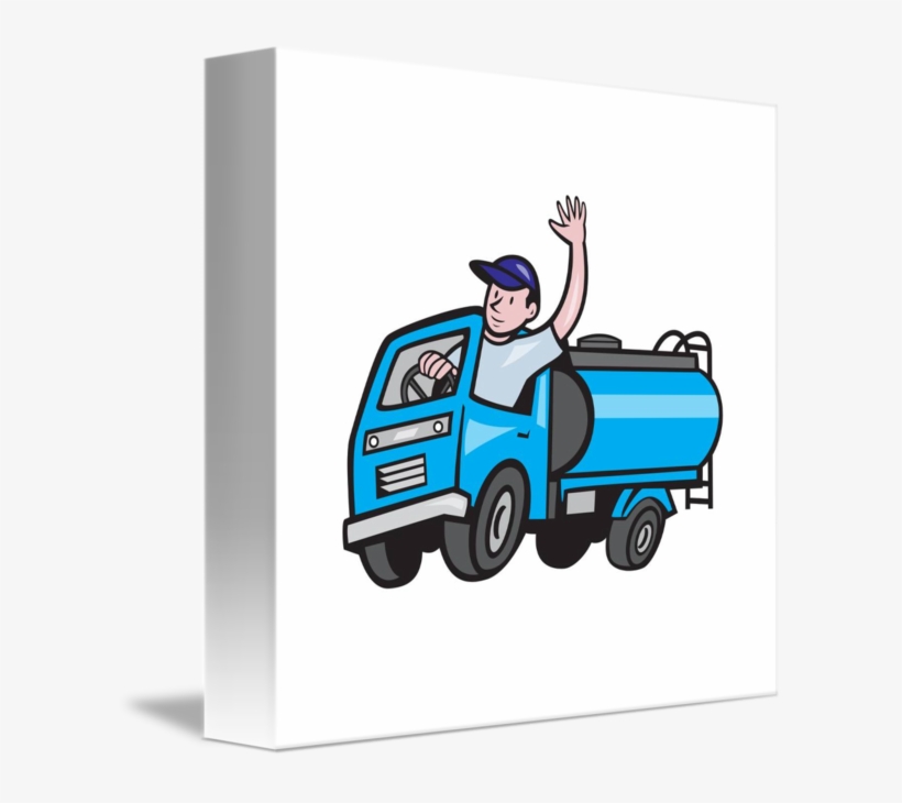 Baby Tanker Driver Waving By Aloysius Patrimonio - Truck Driver Cartoon, transparent png #5724732