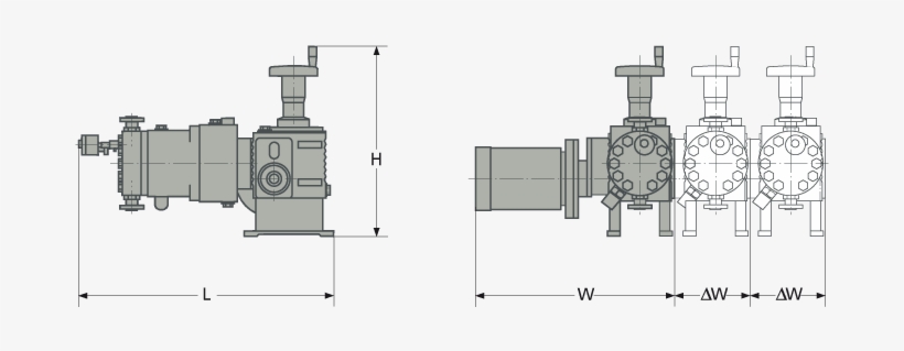 Assembly Dimensions Lewa Ecoflow - Diagram, transparent png #5726091