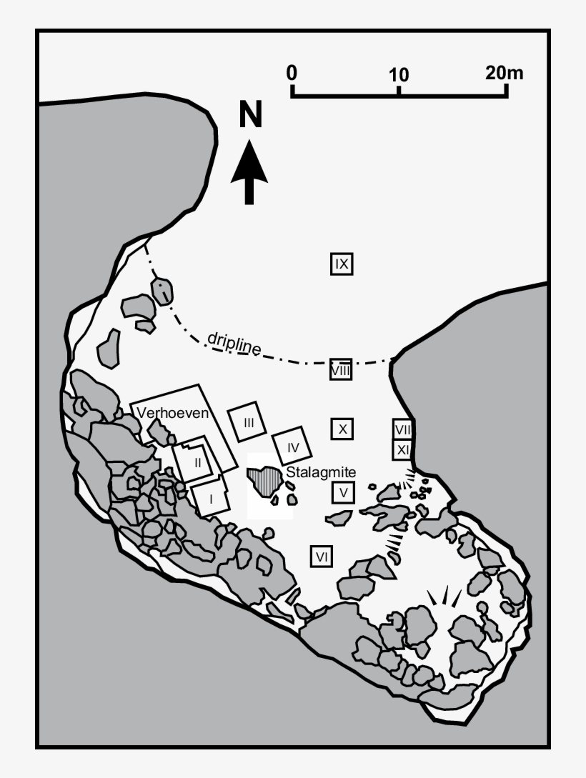 Horizontal Plan Of The Excavations Carried Out In Liang - Illustration, transparent png #5726657