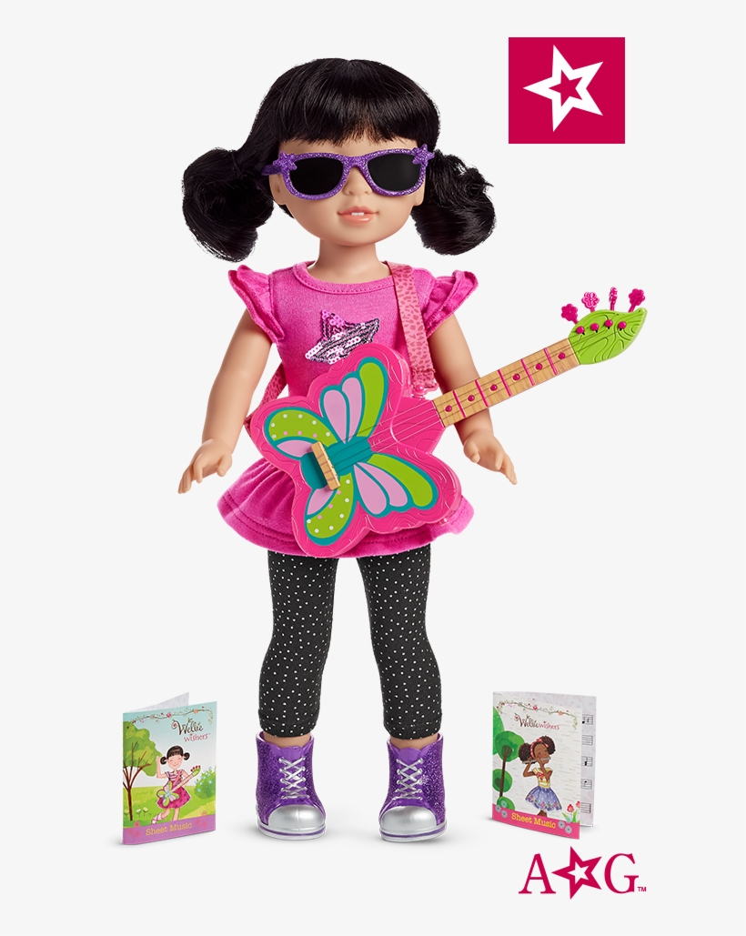 Clip Art The Welliewishers Are Putting On A Fabulous - American Girl Welliewishers Strings & Wings Guitar, transparent png #5726661