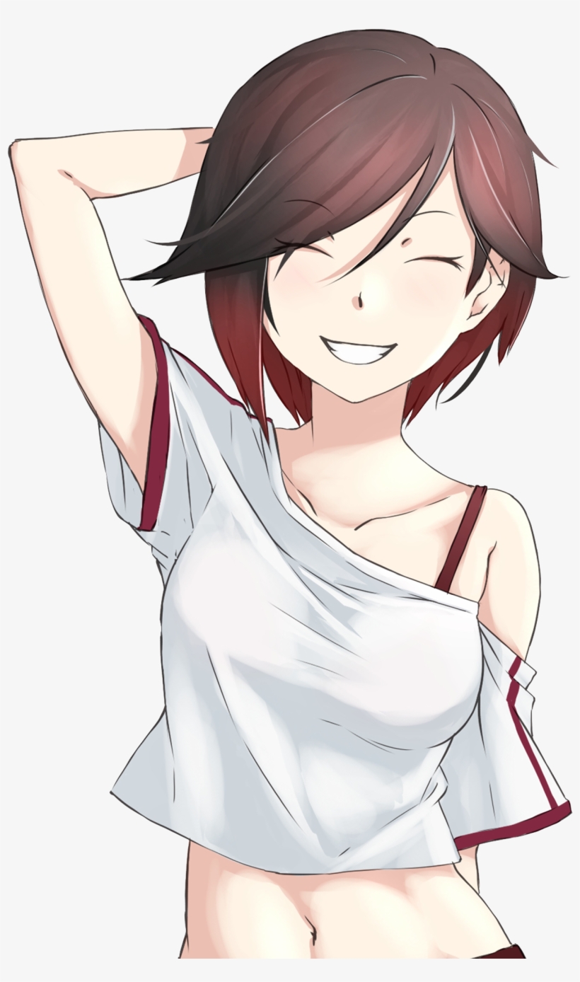 Ruby De Rwby, Este Pin Ya Estaba Pero Se La Ha Retirado - Anime Girl With Pixie Cut, transparent png #5727458