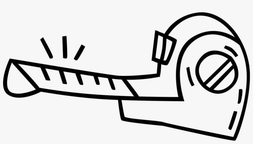 Vector Illustration Of Tape Measure Or Measuring Tape, transparent png #5727738