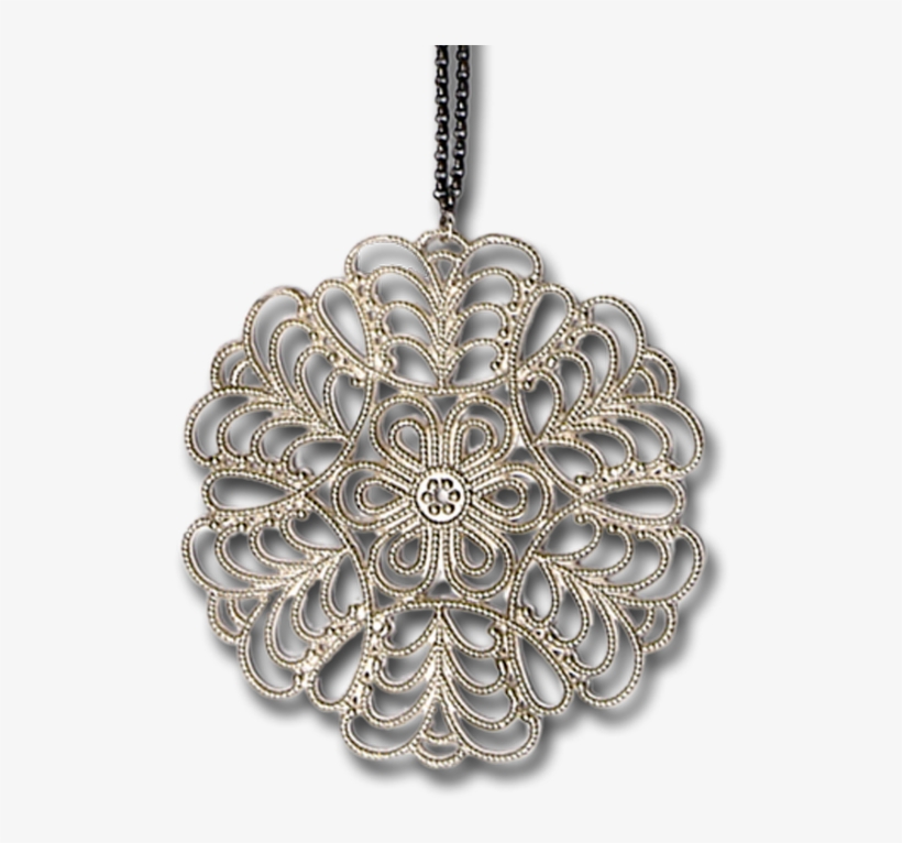 Snowflake Large Pendant Necklace - Locket, transparent png #5728852