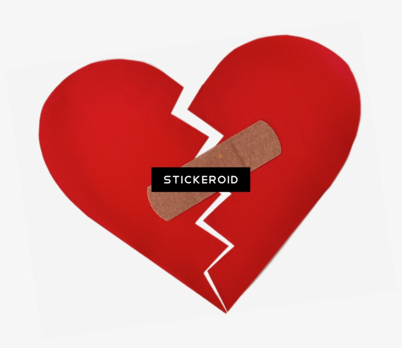 Broken Heart With Bandaid, transparent png #5729310