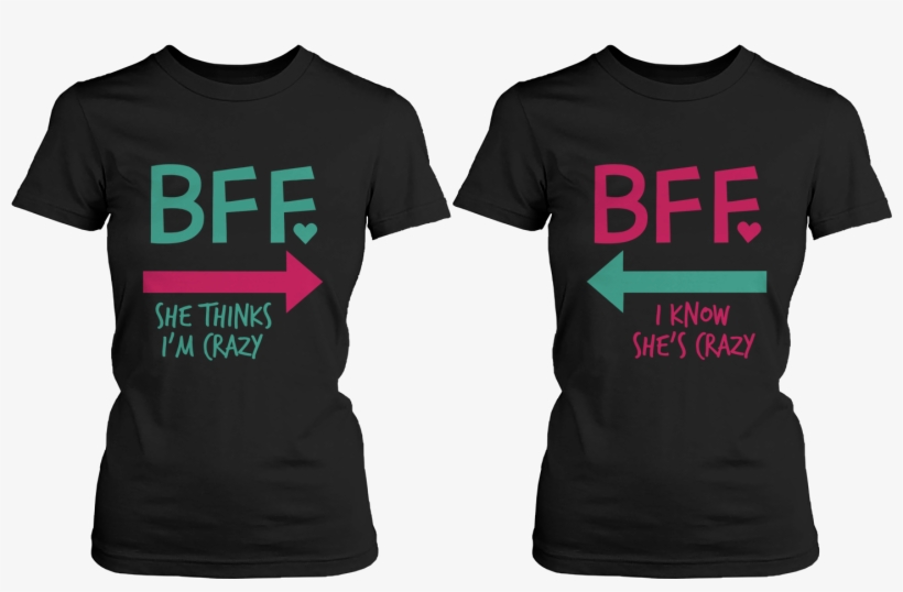 Mint Pink Arrow Matching Best Friends Shirts - Funny Best Friend T Shirts, transparent png #5730736