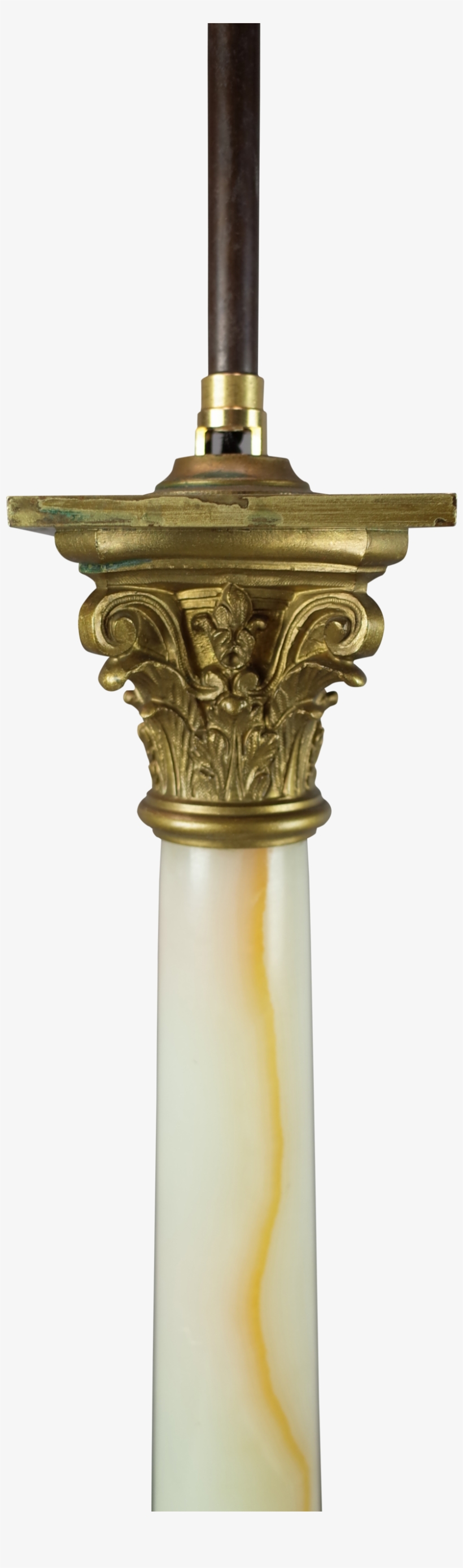 Onyx And Ormolu Corinthian Column Lamp - Column, transparent png #5731599