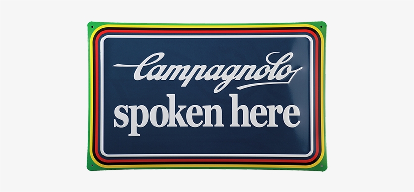 "campagnolo Spoken Here" Vintage Signage - Campagnolo Spoken Here, transparent png #5732316