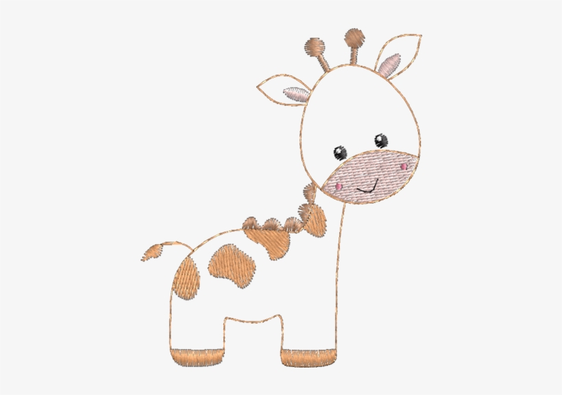 Bordado Computadorizado Grátis Contendo Uma Girafinha - Girafinha Desenho, transparent png #5732385