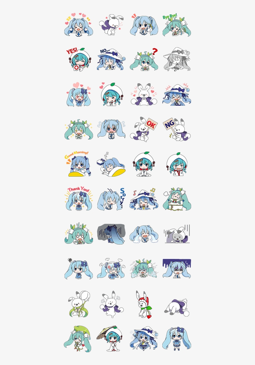 Hatsune Miku Snow Miku Collection, transparent png #5732628