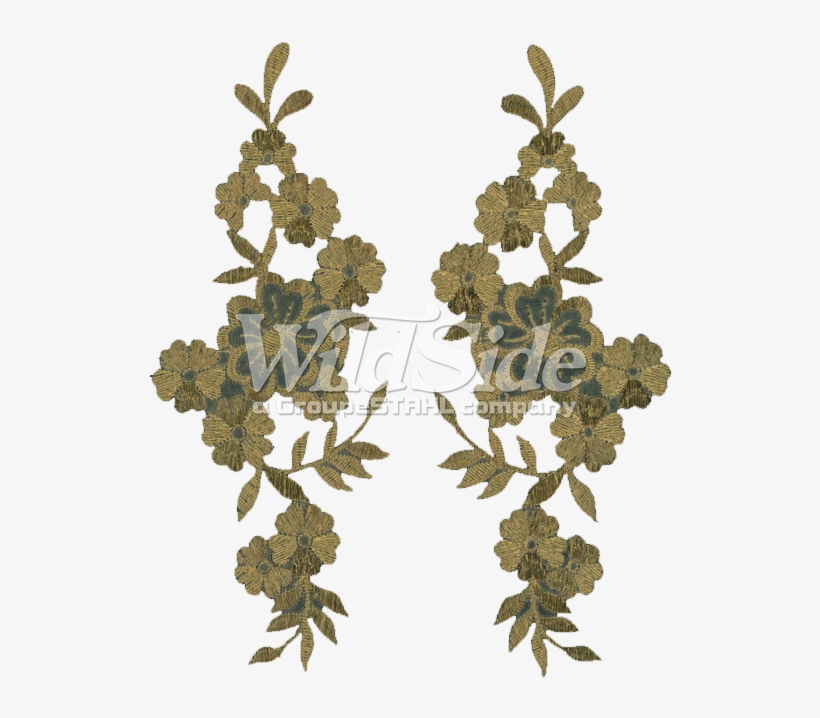 18k Gold Flower Scroll - Earrings, transparent png #5732888