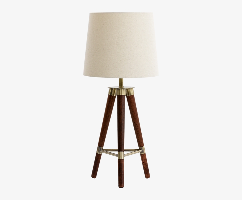 Image For Wooden Table Lamp With Beige Shade From Brault - Lampshade, transparent png #5733383