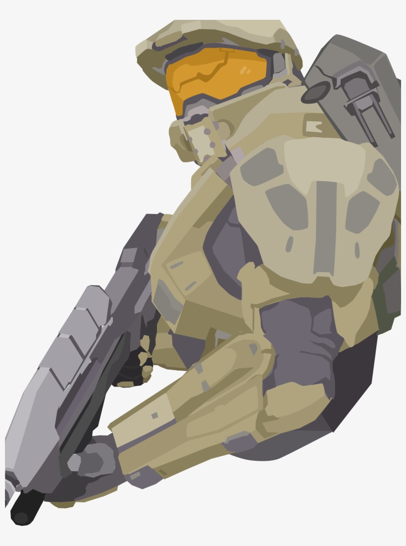 4 Master Chief Vector - Halo Master Chief Vector, transparent png #5734730