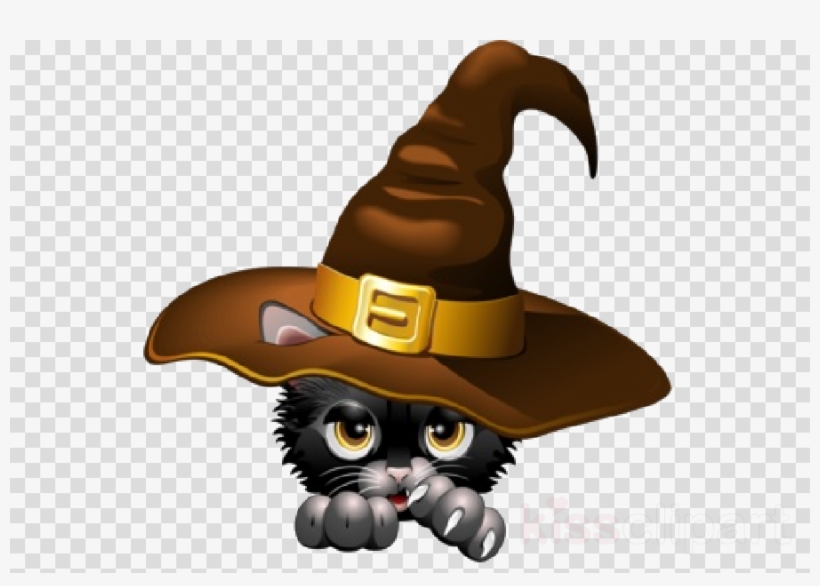 Halloween Cartoon Black Cat Clipart Kitten Cat Clip, transparent png #5734778