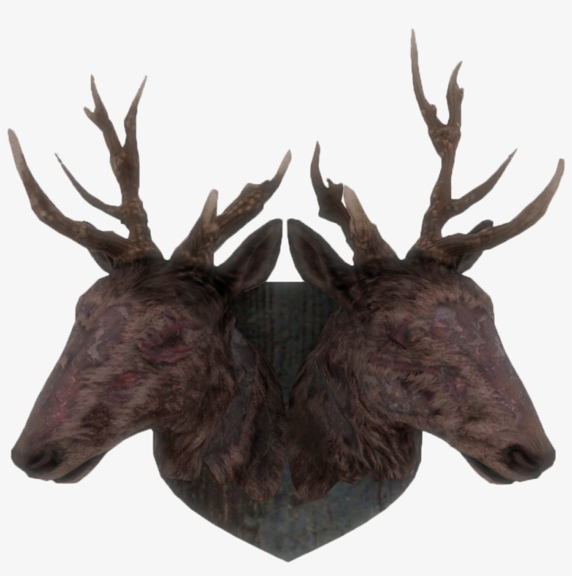 Fo4 Mounted Radstag Heads - Portable Network Graphics, transparent png #5734852
