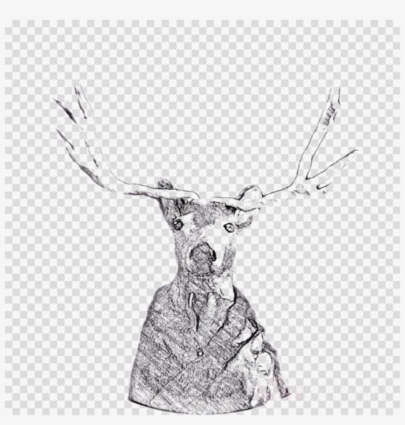Mecca Hills Clipart Reindeer Antler Clip Art Sketch Free Transparent Png Download Pngkey - reindeer antlers roblox