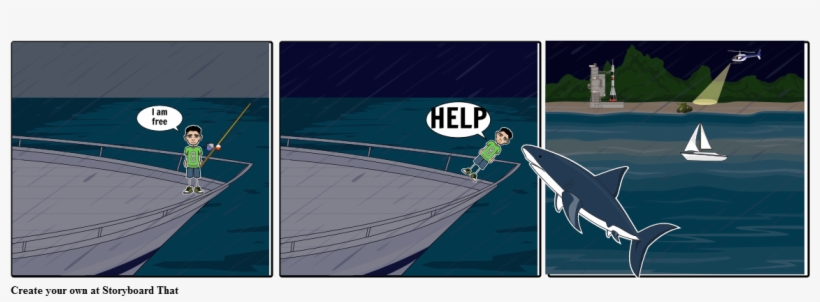 Shark Attack - Cartoon, transparent png #5735945