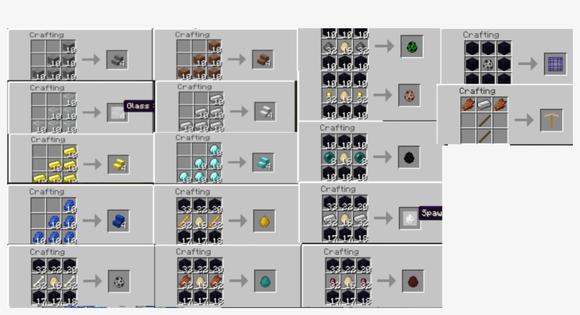 Minecraft Spawn Eggs List - Minecraft Crafting Blocks, transparent png #5738452