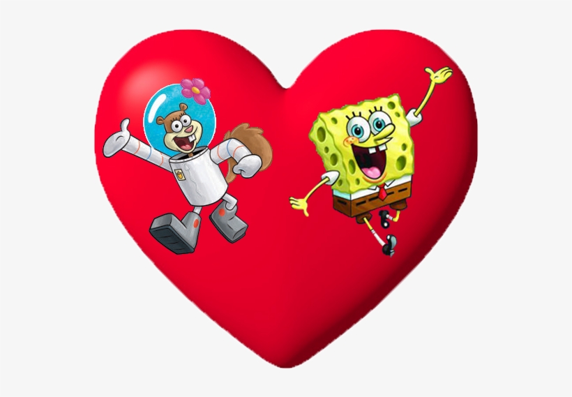 Heart Sb Sandy - Spongebob And Sandy Valentine's Day, transparent png #5739231