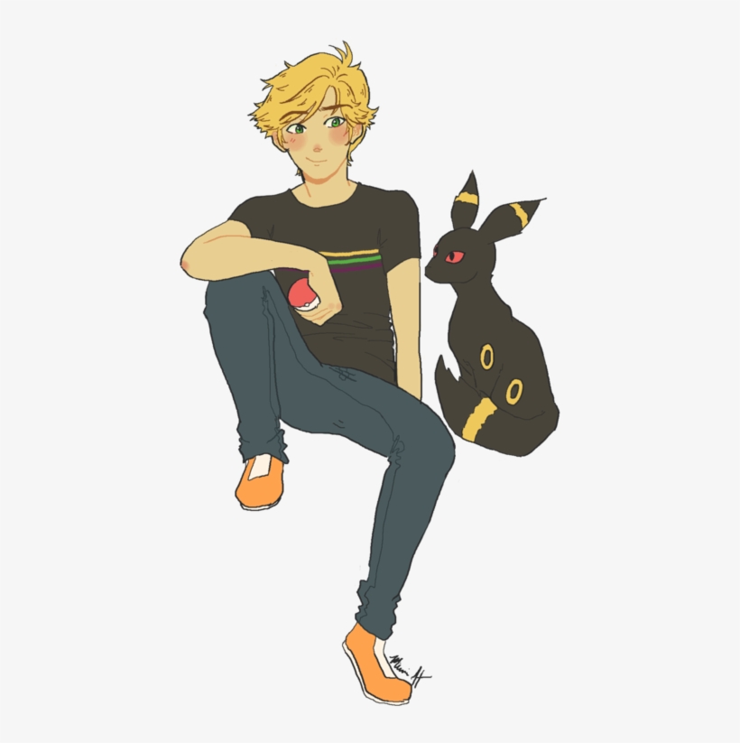 Adrien, Pokemon, And Miraculous Ladybug Image - Chat Noir Pokémon, transparent png #5739497