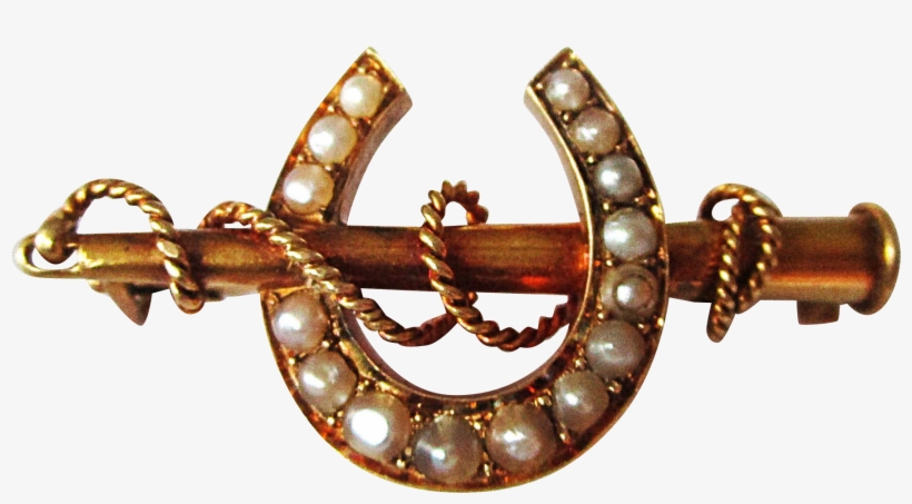 Very Neat 18k Yellow Gold Horseshoe & Rope Natural - Body Jewelry, transparent png #5740316