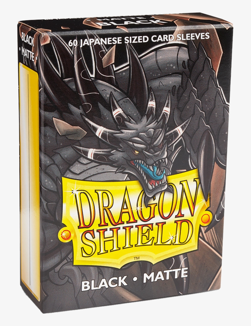 Dragon Shield Japanese Sleeves Matte Black 60ct Pack - Fantasy Flight Games Dragon Shield Sleeves: Matte Black, transparent png #5742713