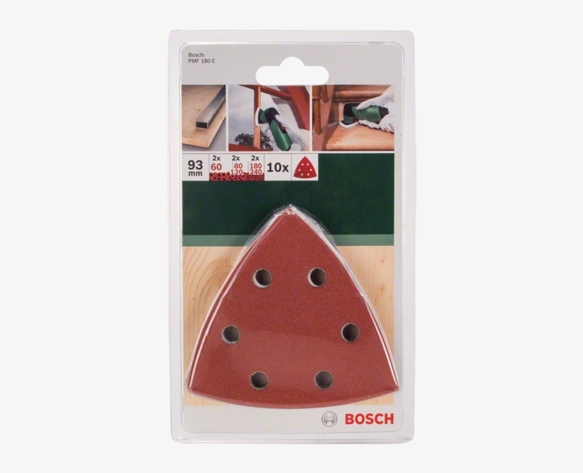 10-piece Sanding Paper Set For Sanding Plate Avz 93 - Bosch 2609256957 93mm Sanding Sheet Set Delta, transparent png #5742999