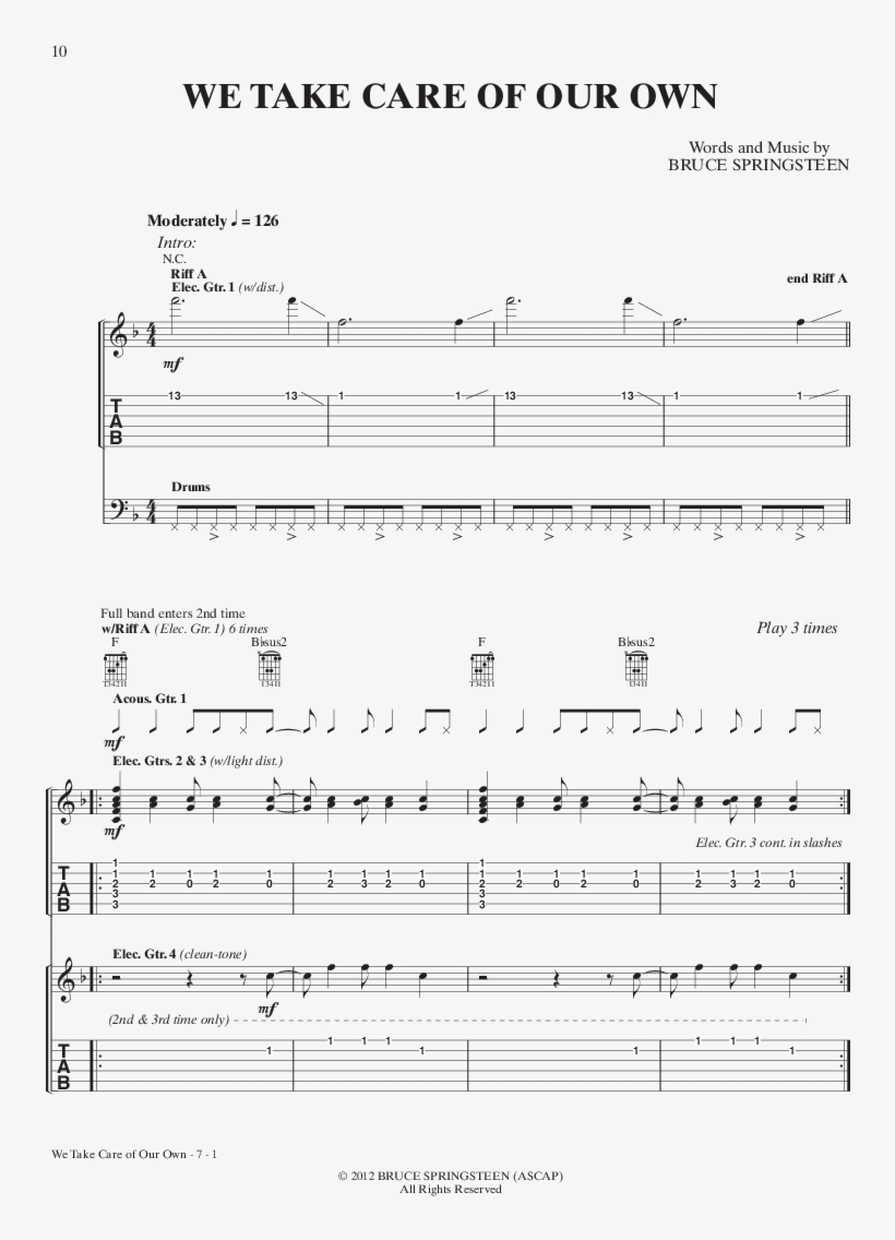 Wrecking Ball Thumbnail - We Take Care Of Our Own Piano Sheet, transparent png #5743277