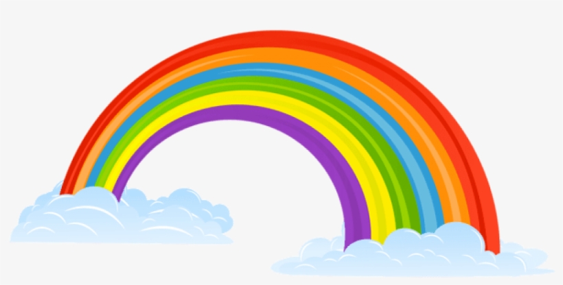 Free Png Rainbow With Clouds Png Images Transparent - Arcoiris Dibujo Png, transparent png #5743552