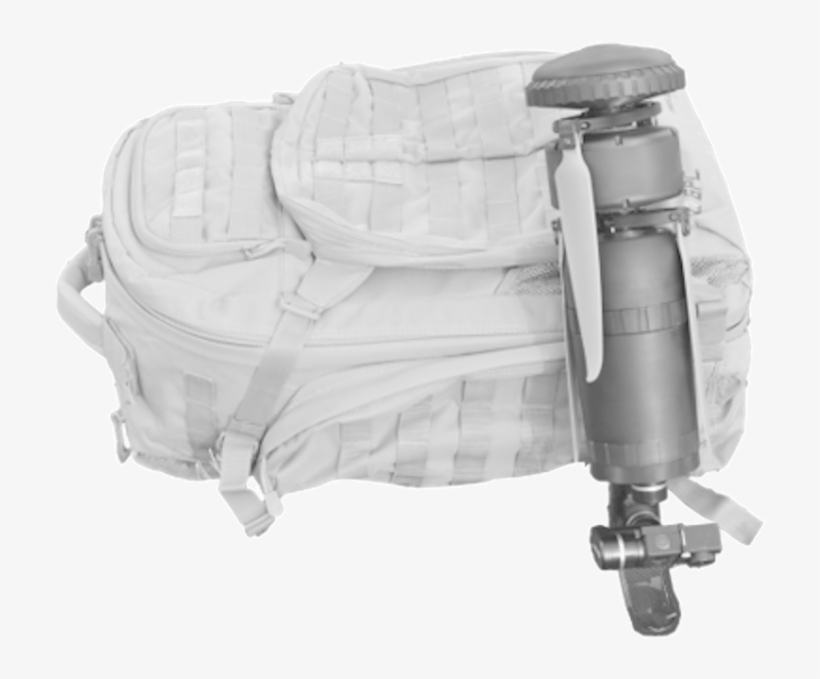 Spirit With Backpack B&w - Portable Network Graphics, transparent png #5743557