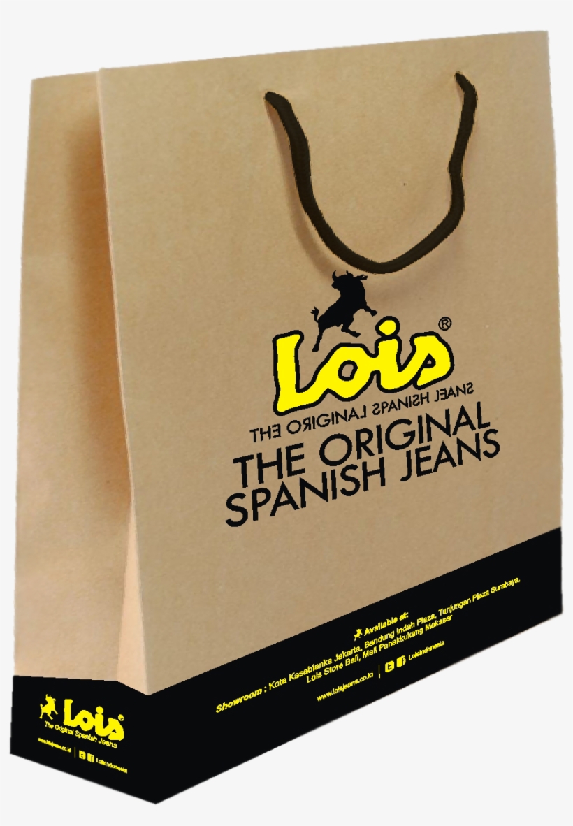 Paper Bag Lois Jeans Indonesia - Graphic Design, transparent png #5743779