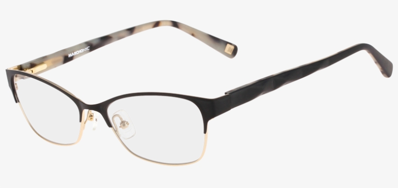 12 - Marchon M-surrey - Black 51/16, transparent png #5744455